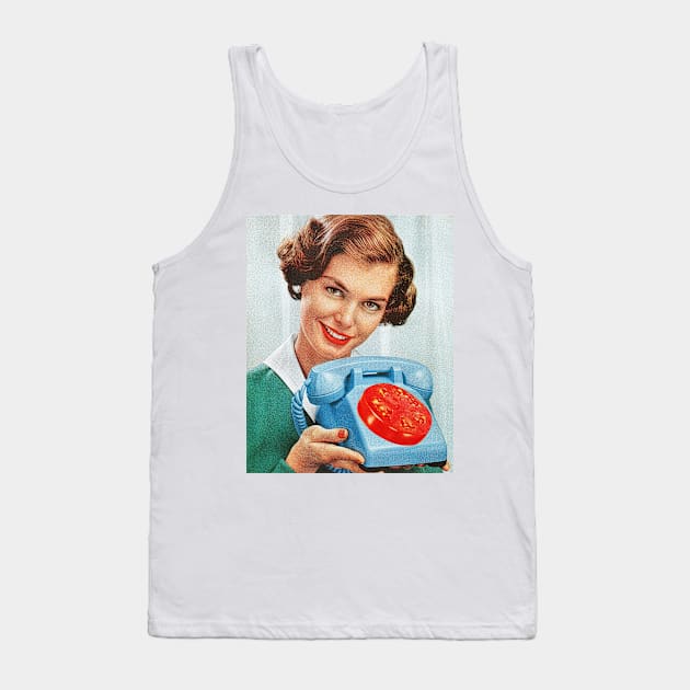 Tomato Phone Tank Top by LennyCollageArt